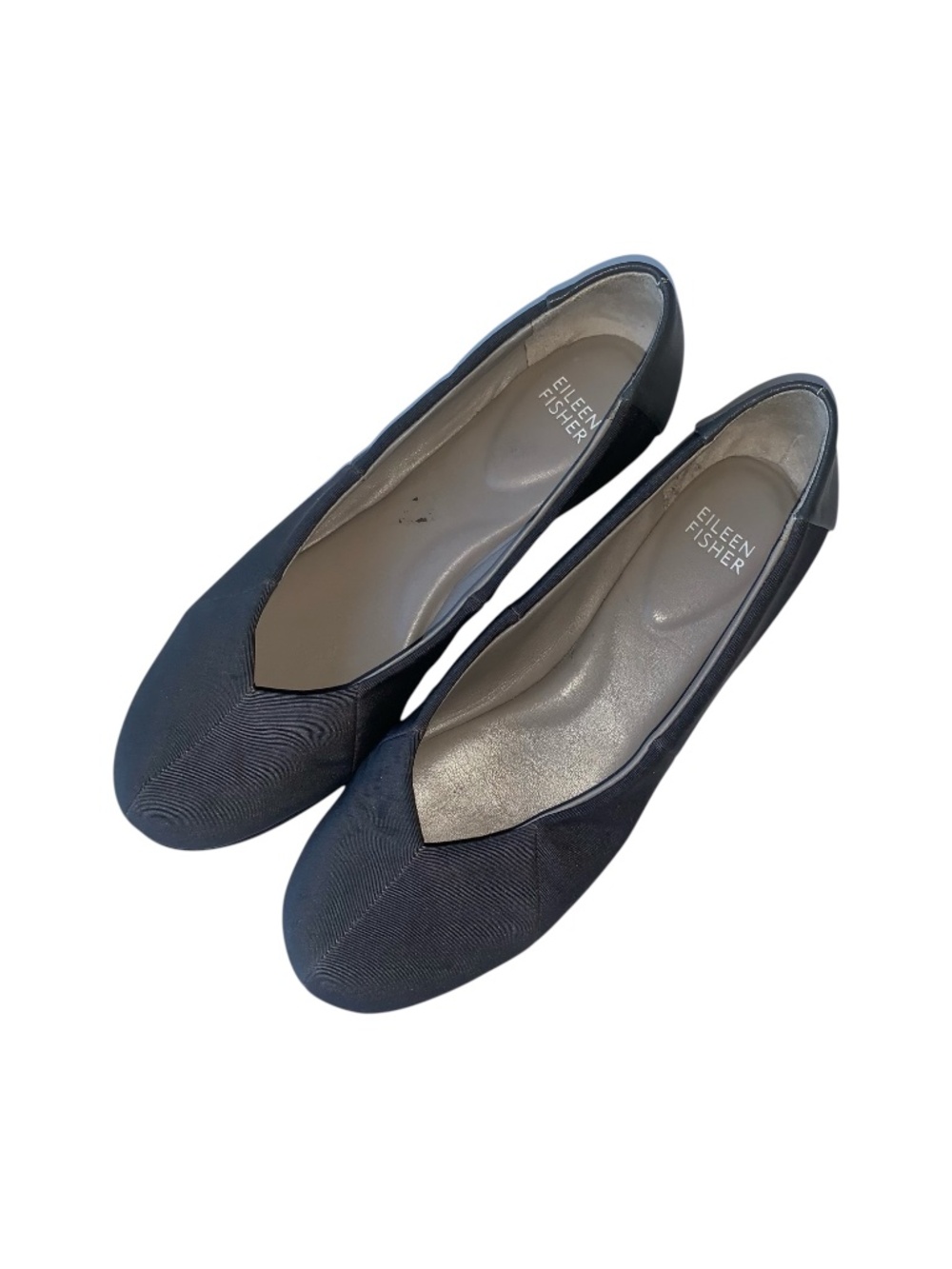 Eileen Fisher Dark Grey‎ Grosgrain Leather Flats Women’s 7.5 US